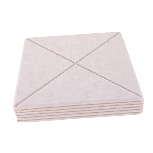 Paquete de 6 paneles acústicos de poliéster para aislamiento sonoro, adhesivos para paredes, ideales para estudio de grabación o oficina miniatura 1