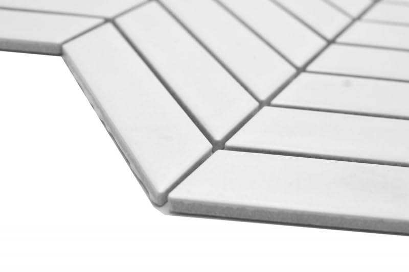 MOS24-EV21_f - Mosaico de cerámica para pared de cocina, color blanco mate