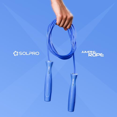 Image of Solpro Ascend Adjustable Jump Rope Skipping Rope for Men, Women, Kids, Athletes | Unisex, Tangle-Free, Non-Slip, Durable | Ideal for Fitness, Cardio, Agility & Gym Workouts
