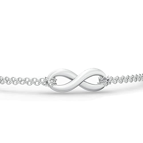 Angara Infinity Knot Bracelet in 14K Solid Gold/Sterling Silver/Platinum for Women | Bracelet Birthday, Engagement, Anniversary Jewelry Gift2
