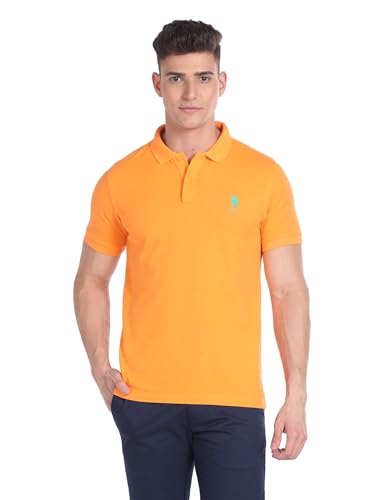Image of U.S. Polo ASSN. Men's Cotton Slim Fit Solid Polo Shirt