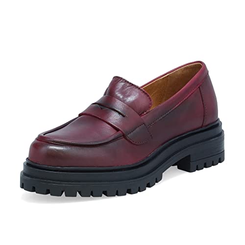Miz Mooz Legend Women's Chunky Loafer Bordeaux