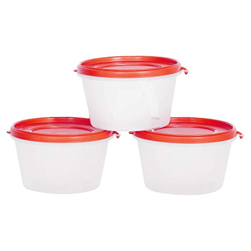 Image of Cutting EDGE Nesterware 750ml Stackable Food Container (Set of 3, Red)