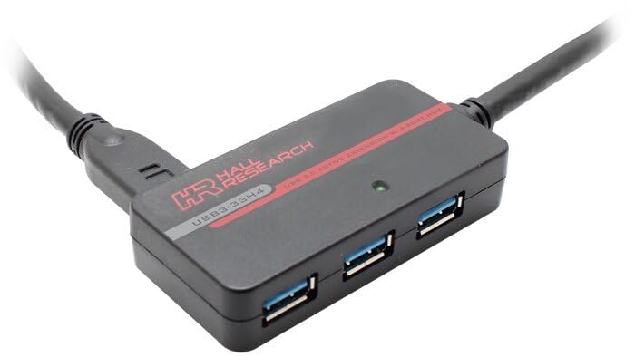 Hall Technologies USB3-33H4 (USB 3.0 33ft Active Extension Cable with Hub)