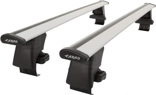 Barre portatutto Aerodynamic Silver in alluminio della Farad con kit compatibile...