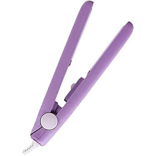 Mini Hair Straightener for Girls Hair Iron Straightening Irons Hair Curler Portable Flat Iron for Women Hair Wave (Purple)