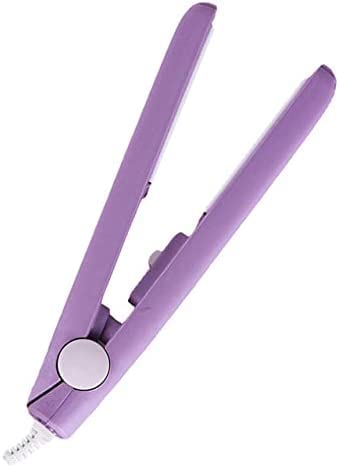 Mini Hair Straightener for Girls Hair Iron Straightening Irons Hair Curler Portable Flat Iron for Women Hair Wave (Purple)