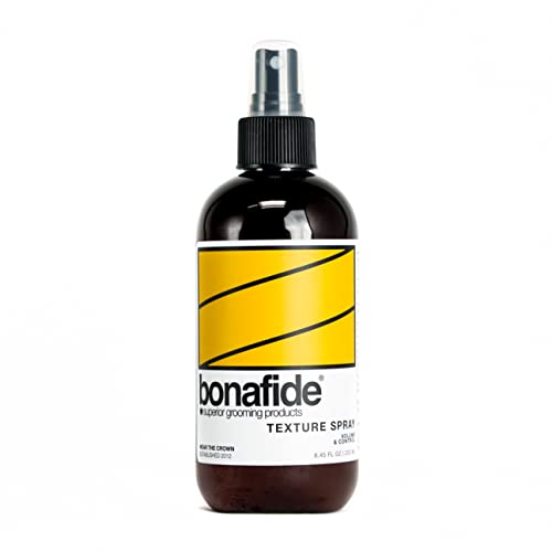 Bona Fide Pomade, Texture Spray, 8.45 oz.| Volumizing Texturizing Medium Hold and Shine, Water-Based Formula, Non-Flaking, Light Grapefruit Fragrance
