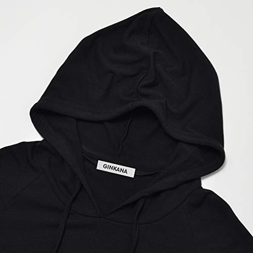 Ginkana Womens Maternity Hoodie Top Sweatshirt Long Sleeve Shirts Pregnancy Tunic Top,Black, Medium #TOP2