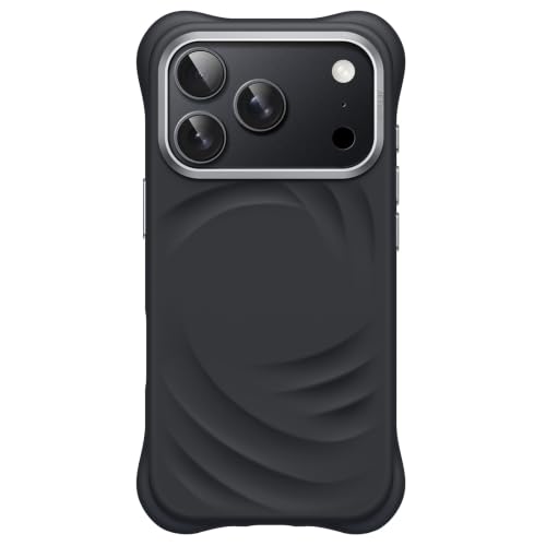 JETech Magnetische Silikon Hülle für iPhone 18 Pro/17 Pro, Schwarz – Ansicht 1