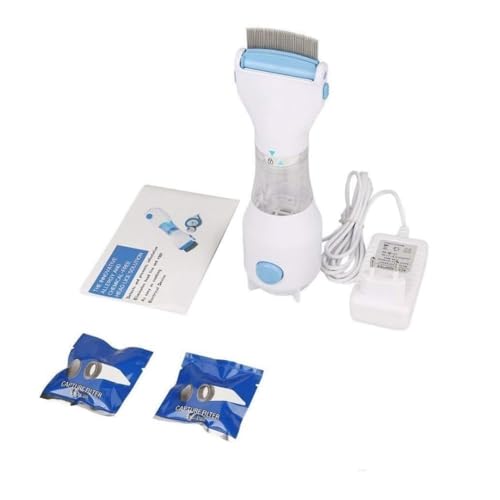 VMZONE Electric Head Lice Comb – Chemical-Free Lice & Nits Removal Tool with Suction – Reusable Lice Capture Comb for Kids & Adults – Safe, Gentle, an