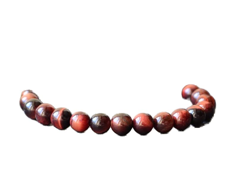 Bracelet oeil de tigre rouge 6mm, cadeau idéal de protection et yoga