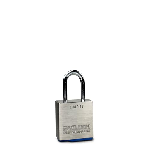 Image of PACLOCK's 1-Series Padlock, UCS, 1 /4 inch Diameter Hard. Stainless Steel Shackle, 1-3 /16 inch Tall, Stainless SteelKeyed Alike U-Pick!,