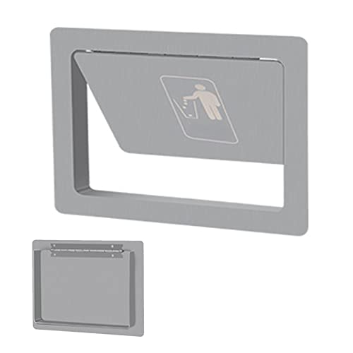 Couvercle de poubelle à pression avec clapet à rabat automatique en inox brossé argent 304