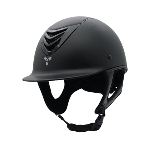 GENERIC 馬術ヘルメット 乗馬ヘルメット 馬具用品 乗馬プロテクター 乗馬帽子 乗馬用ヘルメット インナーパッド付き帽子 乗馬用品 アウトドアスポーツ 馬術 軽量 通気性 子供 大人用 男女兼用, ブラック 50cm〜53cm