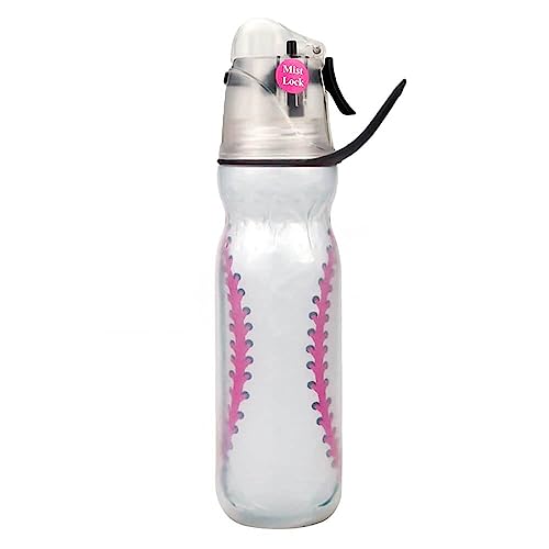 efiLneerG Baseball Sports Water Bottles for School Boys Girls 20 oz Kids Insulated Water Bottle Mist Sip Cool Cute Plastic Water Bottles BPA-Free Leakproof Squeeze Misting Softball Waterbottle