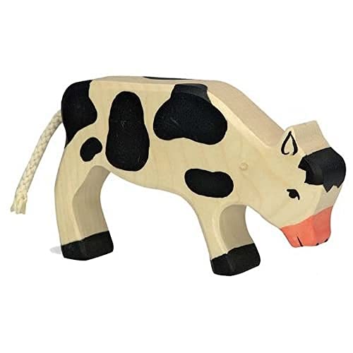 Holztiger - 80004 - Figurine - Veau, Broutant - Noir