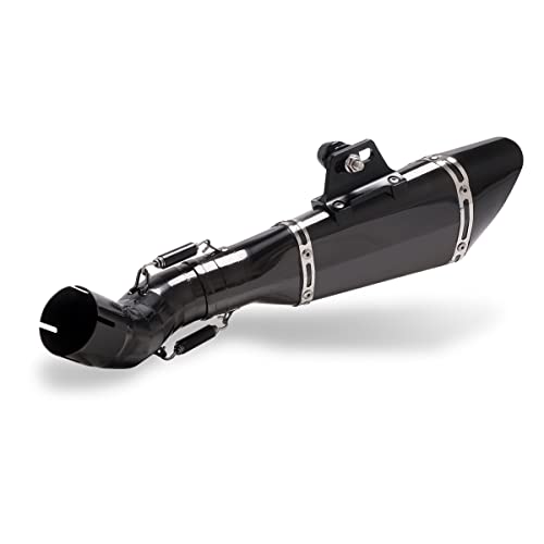 Kajimotor Motorcycle Exhaust Slip On Muffler Silencer Tail Link Motorcycle Exhaust Tips Midpipe System For Kawasaki Z900 2017 2018 2019 2020 2021 2022 Black #TOP4
