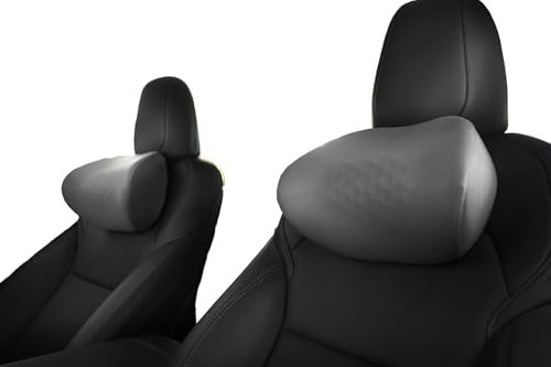 Jowua One Car Neck Pillow for Tesla Model 3 / Y/S/X, TPE + Slow-Rebound Memory Foam, The Adjustable Strap Hidden Zipper Design Easy Removable Pillowcase for All Season