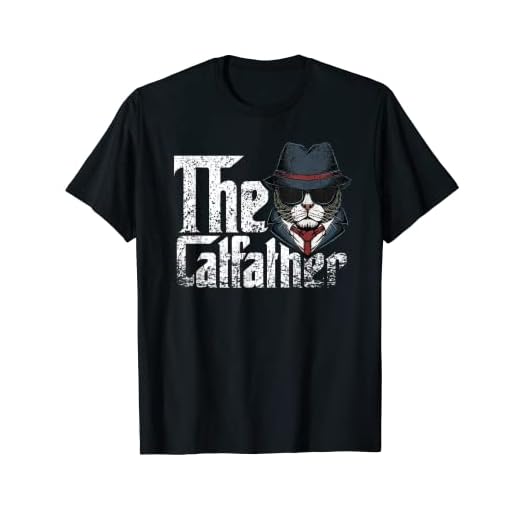 Mens The Catfather Best Birthday Cat Dad Fathersday Funny Gift T-Shirt