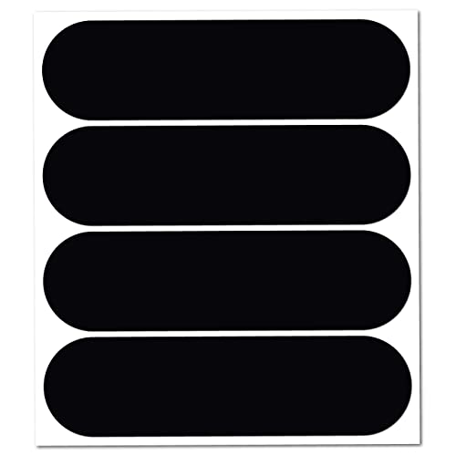 B REFLECTIVE - Kit 4 Stickers Autocollants Noirs Réfléchissants Casque Moto - Taille Bandes Homologuée FR - Visibilité - Sobre & Design - Adhérence optimisée