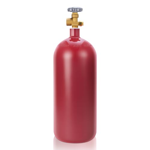 New 40 Cubic Foot Steel Nitrogen Cylinder, DOT Approved Inert Gas Tank with CGA580 Valve(Cylinder Ships Empty)