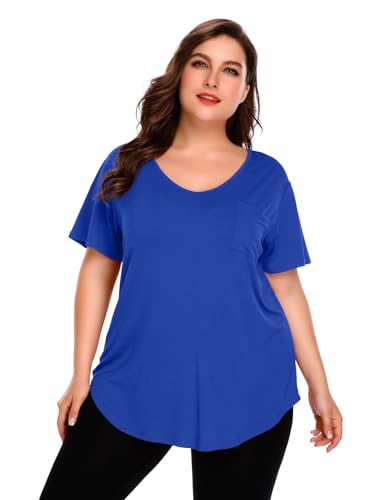 Image of BELAROI Women Plus Size Tops V-Neck Tunics Shirts