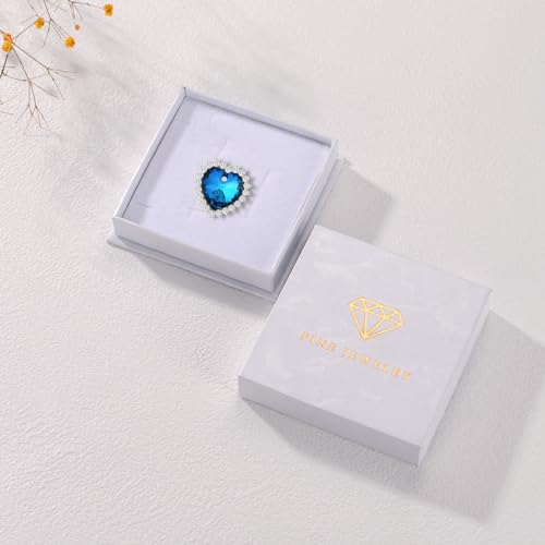 Image of Austrian Crystal Brooch Sparkling Rhinestone Brooch 18k Gold-Plated Birthstone Lapel Pin Jewelry Birthday Gifts for Women