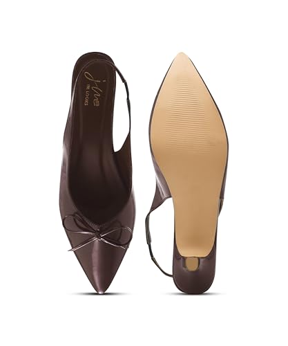Image of JM LOOKS Low Kitten Heels Women's Pumps Pointed Closed Toe Slingback Elegant Wedding Pumps Heel