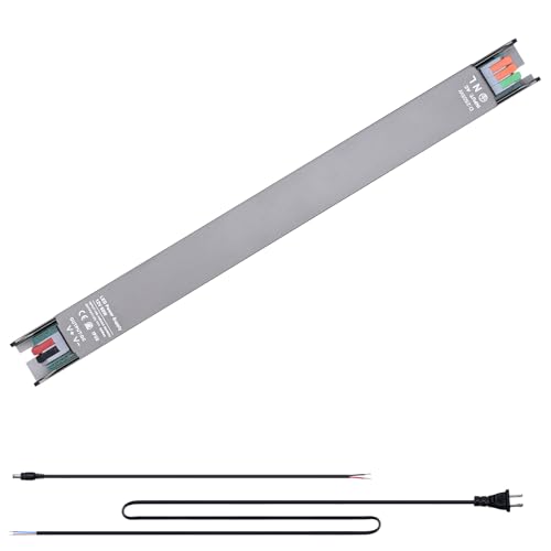 Image of 12V 60W LED Driver, Ultra Thin 2cm /0.78in Width Low Voltage Transformer, AC 100-130V to DC 12V 5A LED Power Supply,IP30 NO Waterproof for Indoor LED Strip