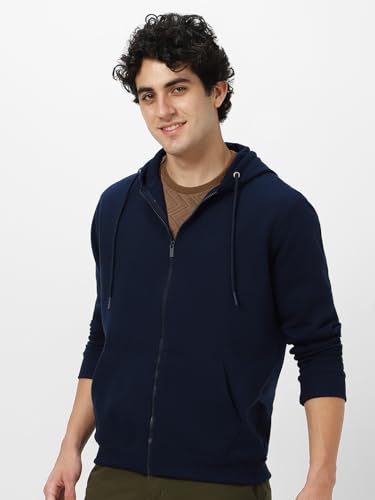 Image of Neostreak Men's Cotton Hooded Neck Zippered Sweatshirt
