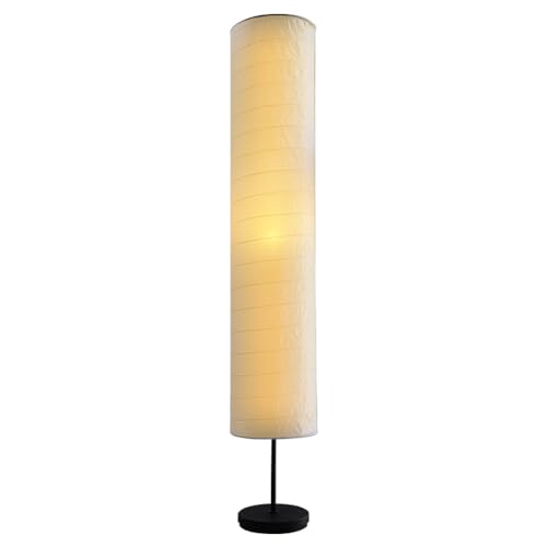 Fosinz Paper Floor Lamp Floor Lamps Paper and Chrome Standing Lamp Room Decoration Festival Lantern Light Bedroom Dresser Living Kids Room College Dorm Coffee (White, 45.67