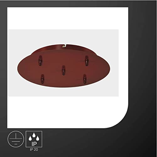 SLV elektrische Komponente DECKENROSETTE FITU 5er Rosette rund inkl. Zugentlastungen / rot