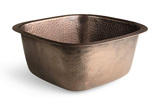 Monarch Abode 17091 Pure Copper Hand Hammered Atlas Dual Mount Bar Prep Sink (15 Inches) #TOP6
