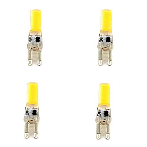 Tecnolux Euro Lámpara Bombilla LED G9 COB 5W 220V 4000 K luz día, (Pack 4) Regulable