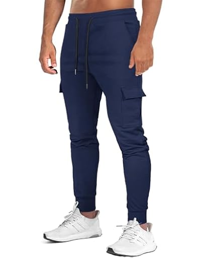 Suwangi Pantalones Deportivos Cargo Hombre Pantalones para Correr Pantalón para Ejercicio Casual Cintura Elástica con Cordón Multibolsillo para Fitness | Ya disponible en tu tienda friki favorita! En mundofriki.es!