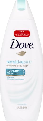Dove Sensitive Skin Beauty Body Wash 12 oz (Pack of 3)