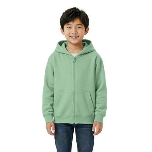 Image of HOODLIFE Kids Zip-Up Hoodie Sweatshirt for Boy Soft Cotton Blend Hooded Jacket with Pockets, Comfortable Everyday Wear for Kids
