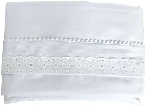 Biramar Baby Jogo De Lençol Para Berço 3 Peças Bordado Inglês Blanche Matelassado Percal 180 Fios Branco