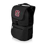 PICNIC TIME NCAA Stanford Cardinal Zuma Backpack Cooler - Soft Cooler Backpack - Lunch Cooler, (Black)