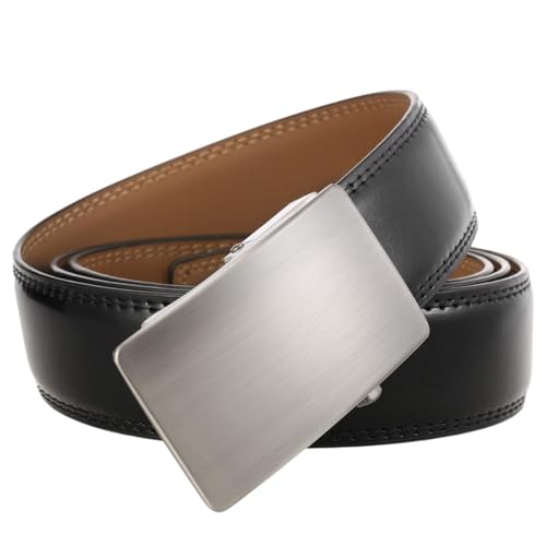 Genuine Leather Ratchet Belt For Men - Automatic Buckle, Luxury & Casual Design2