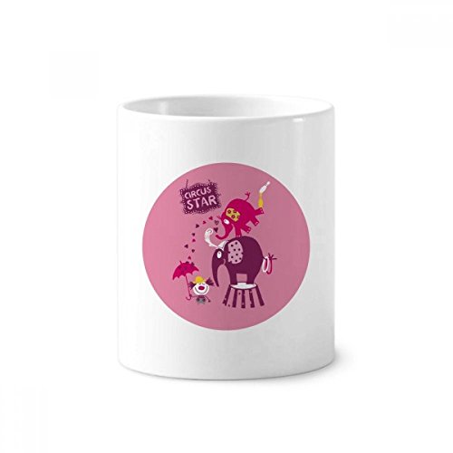 Cadeau clown éléphant rose de cirque tasse en céramique blanche originale 350 ml