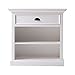 Beaumont Lane Modern Solid Mahogany Wood 1 Drawer Nightstand in Pure White