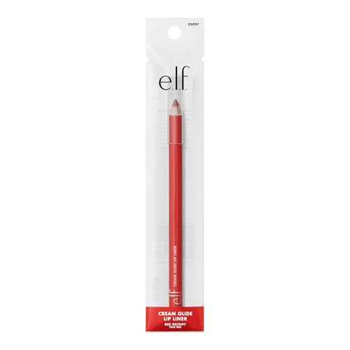 e.l.f. Cream Glide Lip Liner, Creamy High-Pigment, Red Receipt - image 8