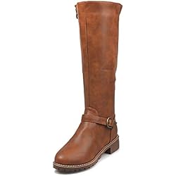 Edredon Para Cama Cuna UMore Botas Altas Invierno Mujer, Botas de Nieve Caña Ancha Zapatos Mujer Cuña Planos Sintética Peluche Jinete Bajo Cómodos Peludas Calentitas