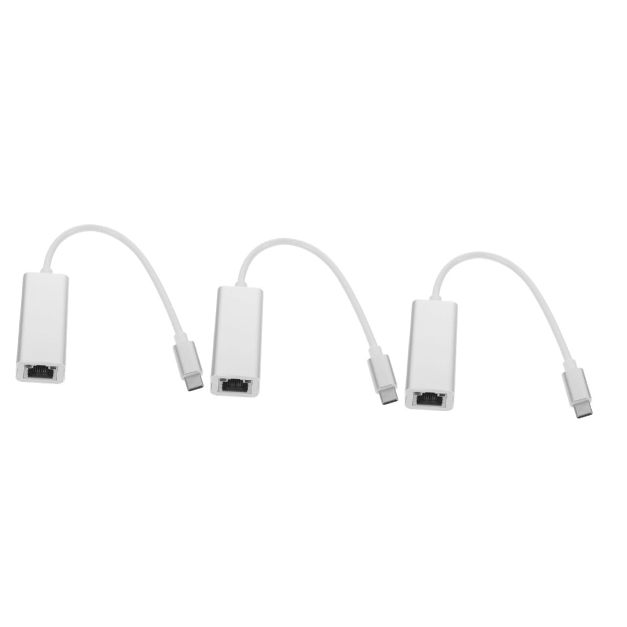 SHINEOFI Adattatore Convertitore Ethernet Usb-C 3 Pezzi USB Porta Gigabit Per Laptop Convertitore Ethernet USB Schede Audio Esterne Golden Abs