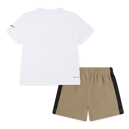 Image of Nike Boys' Dri-FIT Swoosh Logo T-Shirt and Mesh Shorts 2-Piece Outfit Set