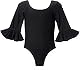Body für Mädchen, Schwarz, für Flamenco und Tanz, Schwarz , 12