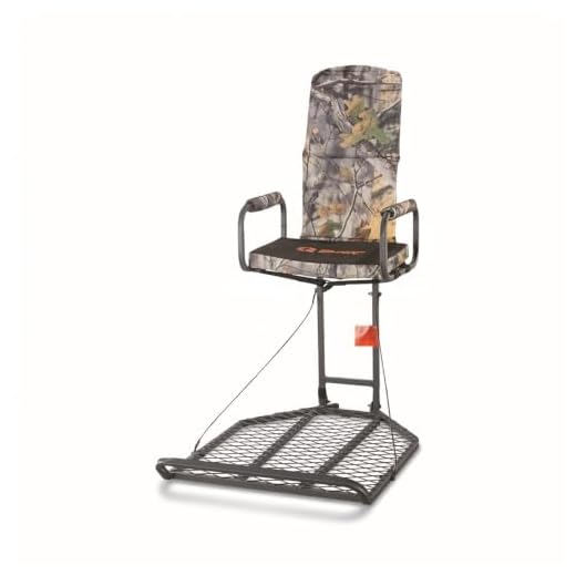 Guide Gear Deluxe Hang-On Tree Stand Chair for Hunting Cushion Seat Hunt Gear Equipment Accessories, Camo