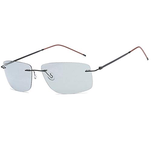 Photochromic Polarized Rimless Sunglasses Extreme Discoloration 8.9 g Only